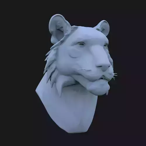 Bengal Tiger Bust 3D STL Printable - 3D Model STL