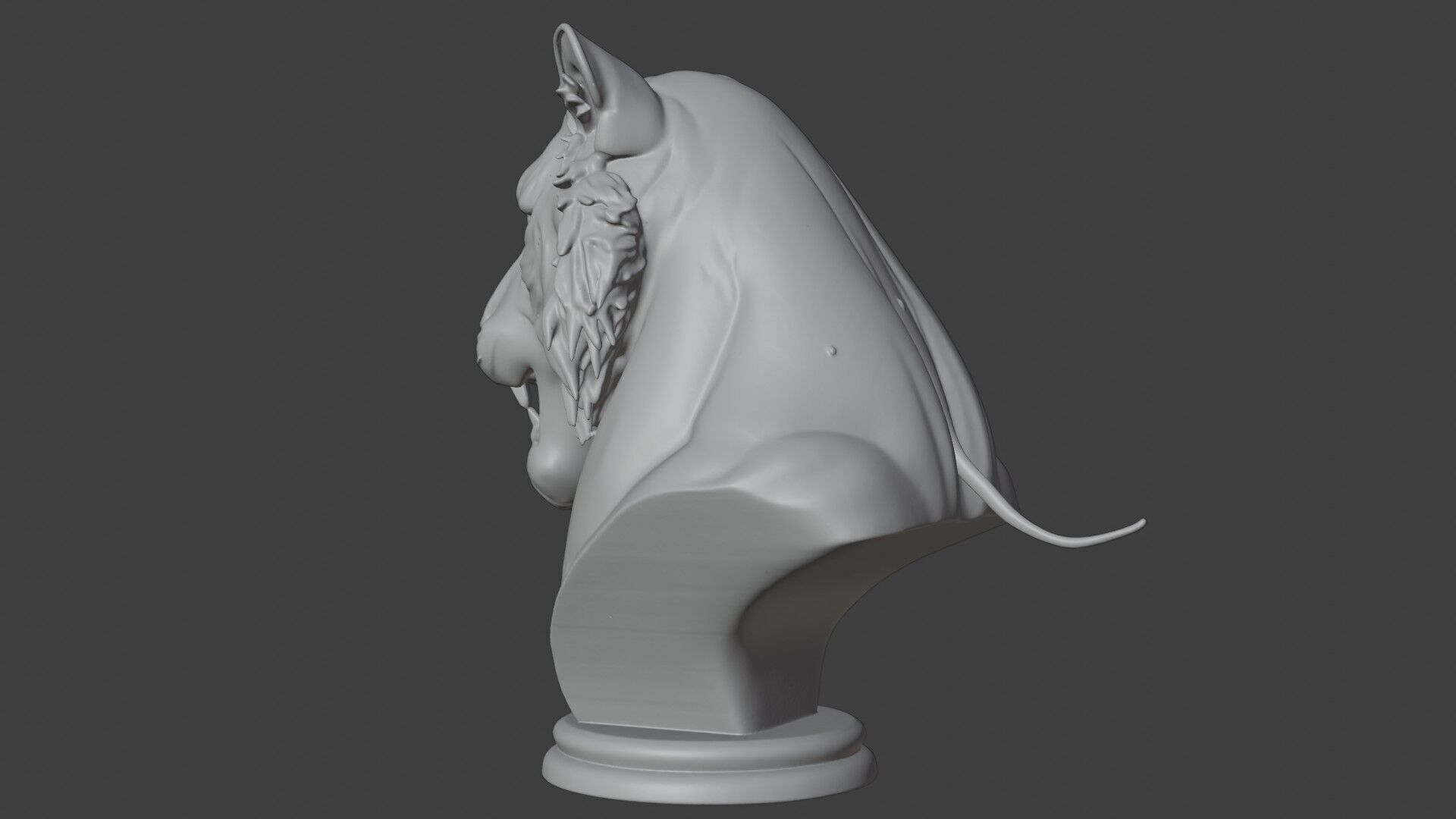 Bengal Tiger Bust 3D STL Printable - 3D Model STL 3D print model_3