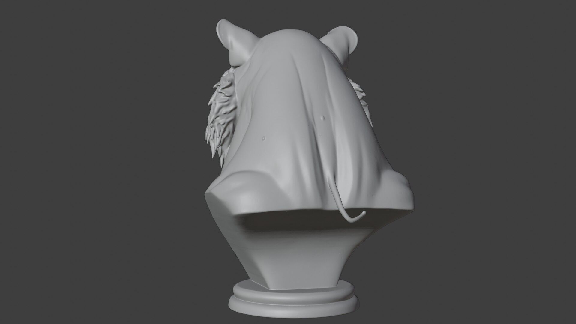 Bengal Tiger Bust 3D STL Printable - 3D Model STL 3D print model_4