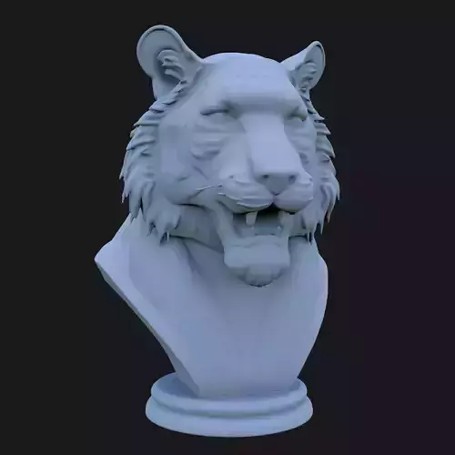 Bengal Tiger Bust 3D STL Printable - 3D Model STL