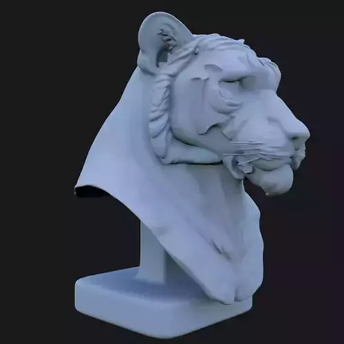 Bengal Tiger Bust 3D STL Printable - 3D Model STL