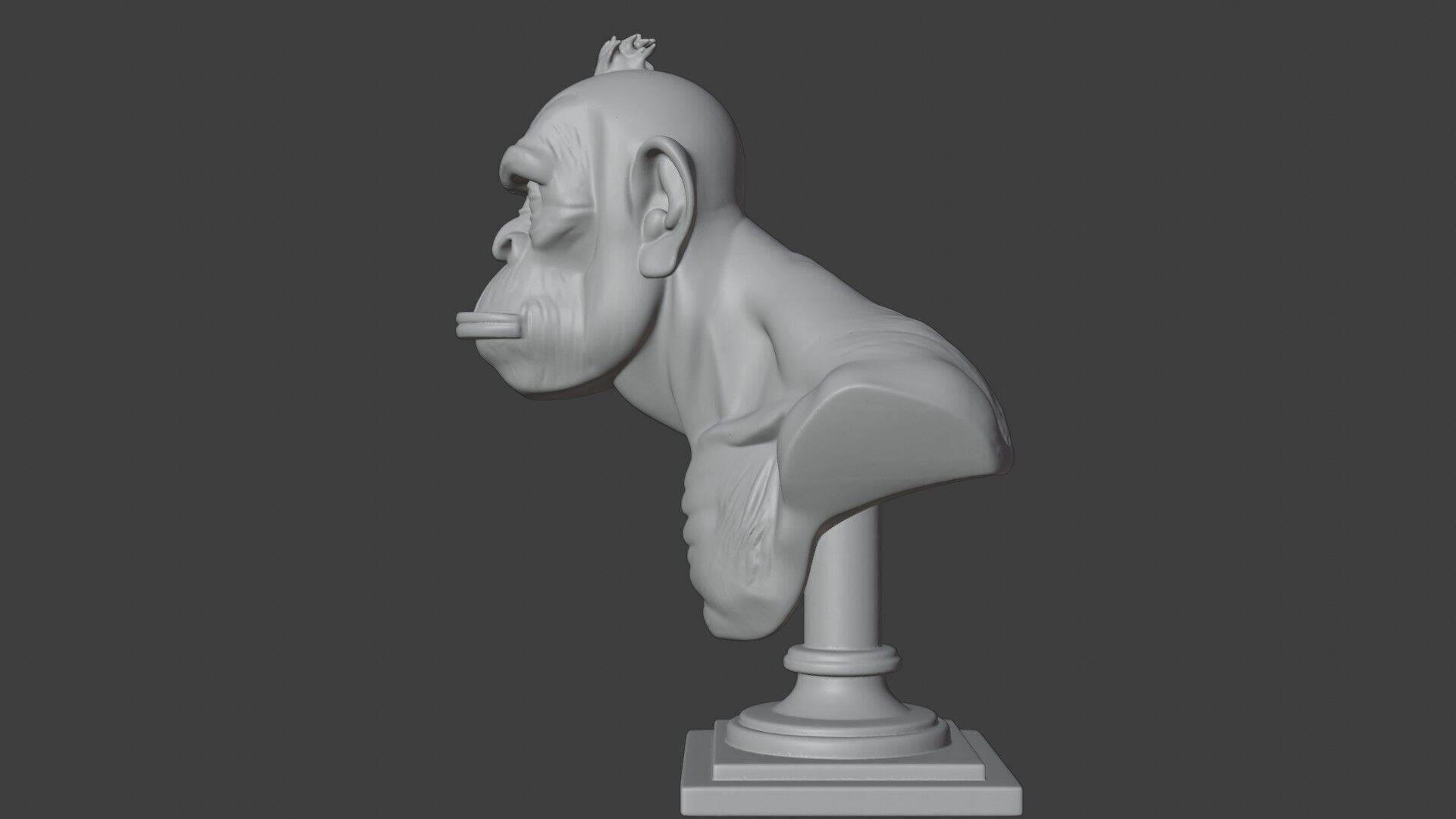 Bored Ape Bust 3D STL Printable - 3D Model STL 3D print model_3