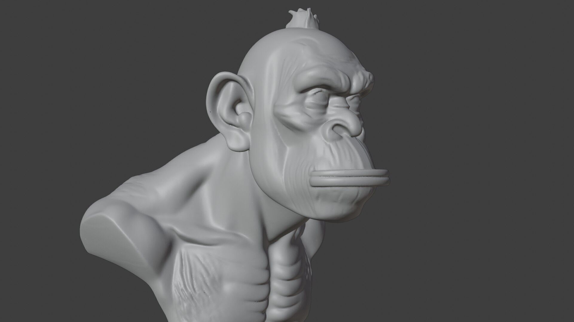 Bored Ape Bust 3D STL Printable - 3D Model STL 3D print model_6