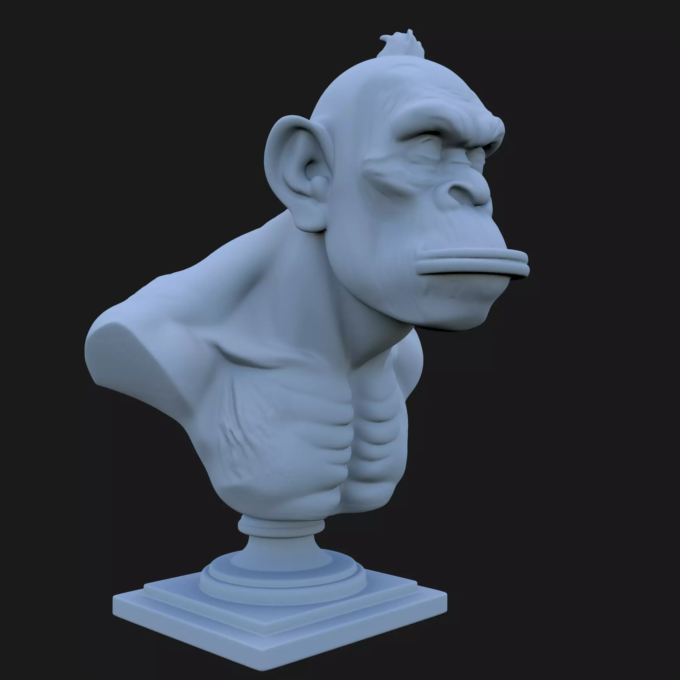 Bored Ape Bust 3D STL Printable - 3D Model STL 3D print model_0