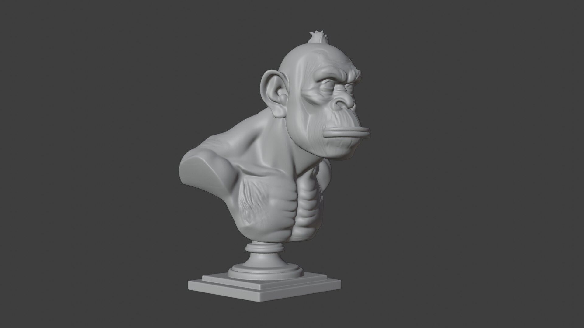 Bored Ape Bust 3D STL Printable - 3D Model STL 3D print model_1