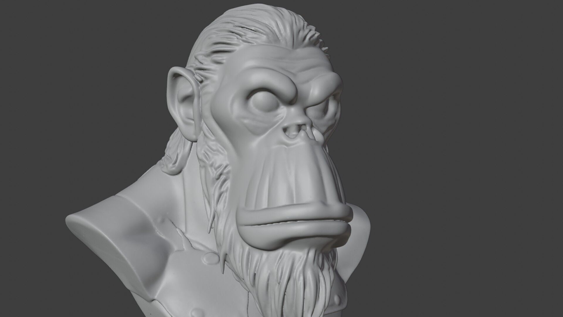Bored Ape Bust 3D STL Printable - 3D Model STL 3D print model_6
