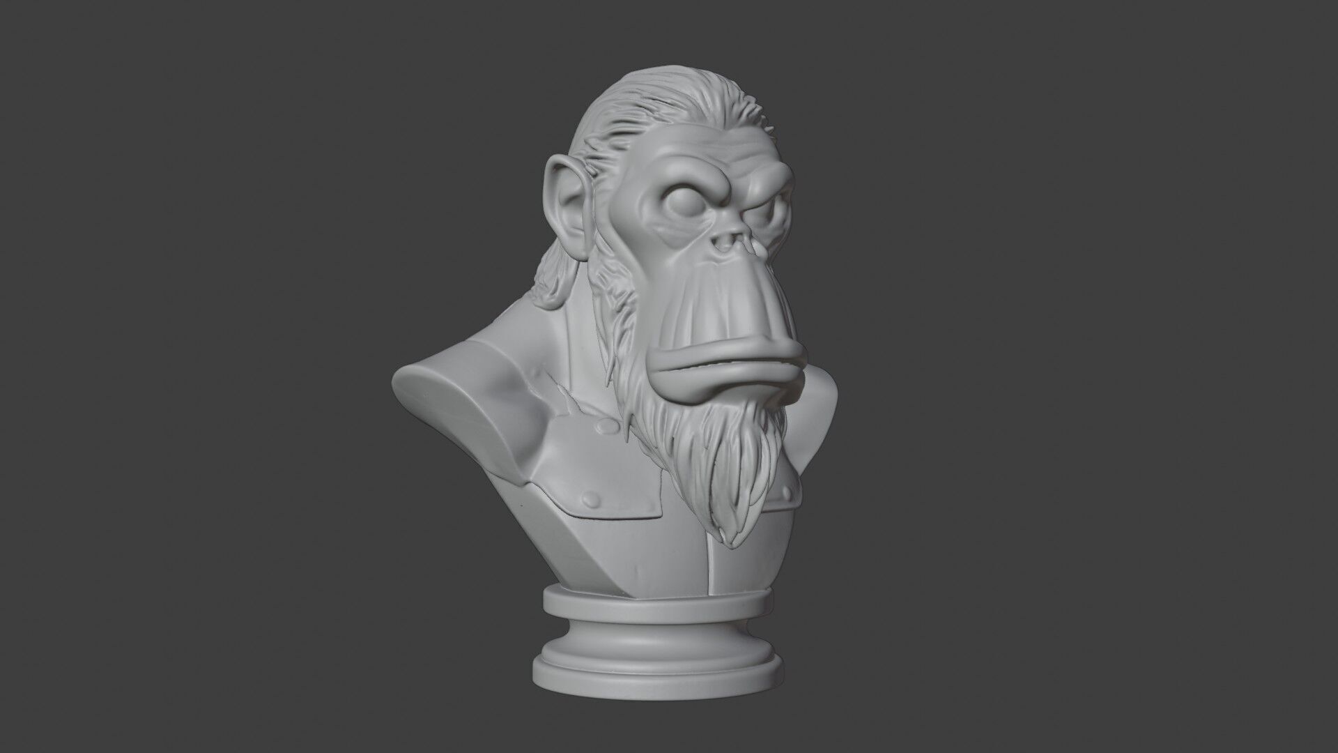 Bored Ape Bust 3D STL Printable - 3D Model STL 3D print model_1