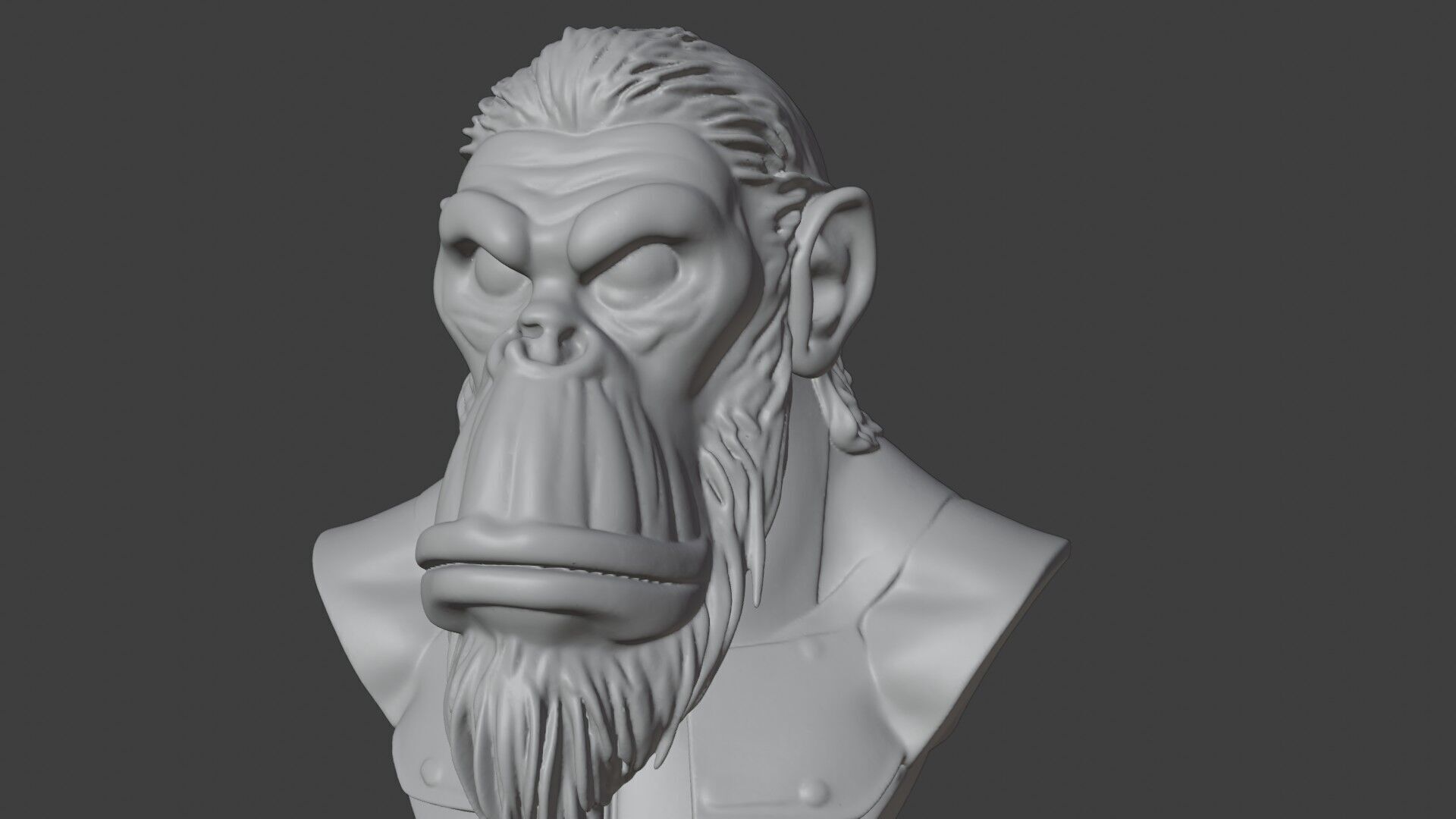 Bored Ape Bust 3D STL Printable - 3D Model STL 3D print model_7