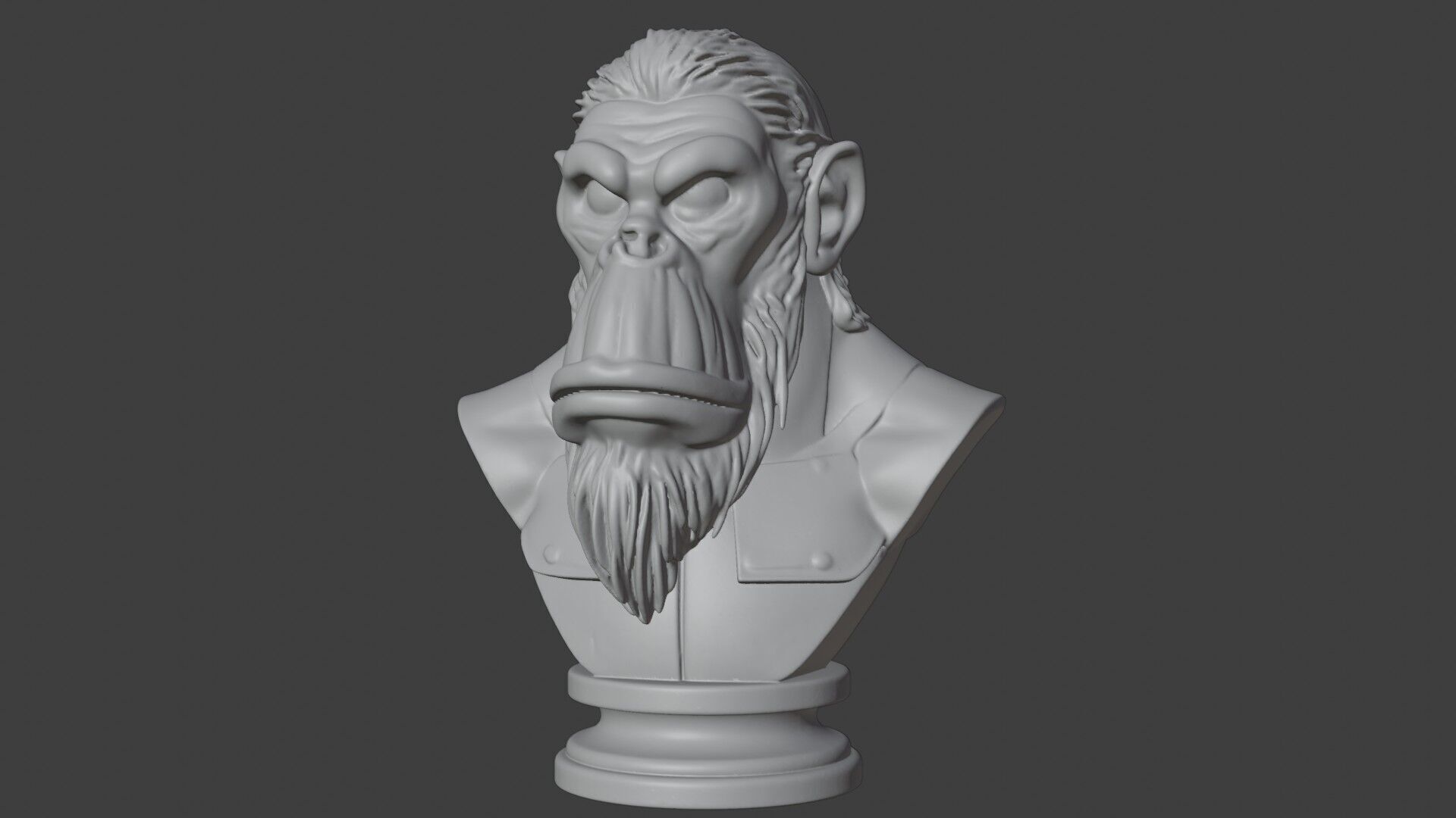 Bored Ape Bust 3D STL Printable - 3D Model STL 3D print model_2