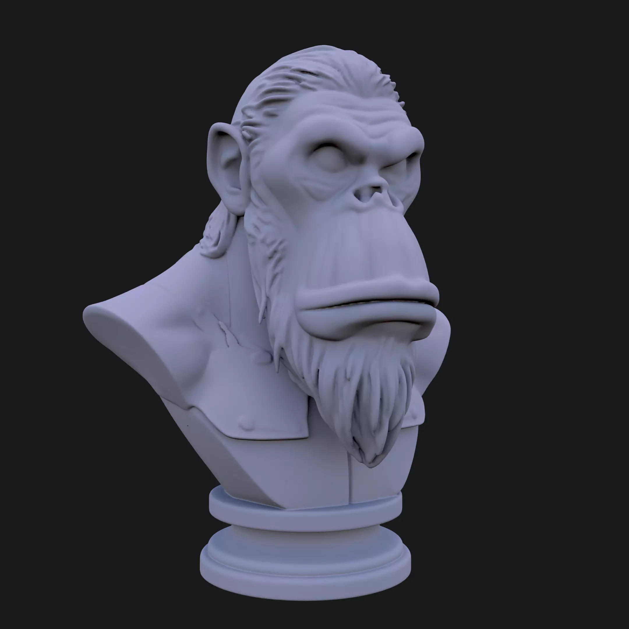 Bored Ape Bust 3D STL Printable - 3D Model STL 3D print model_0