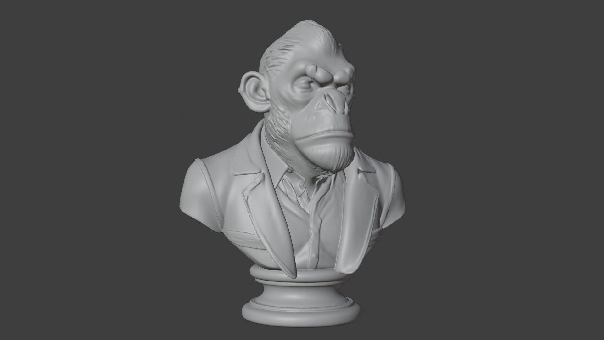 Bored Ape Bust 3D STL Printable - 3D Model STL 3D print model_1