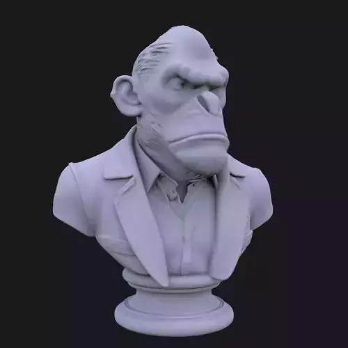 Bored Ape Bust 3D STL Printable - 3D Model STL