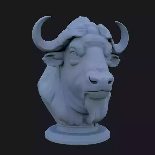 Bison Bust 3D STL Printable - 3D Model STL