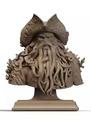 Davy Jones Bust 3D Print 3D print model