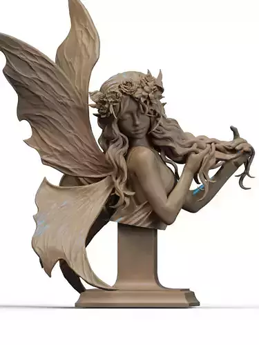 Fairy Blossom Bust 3D Print