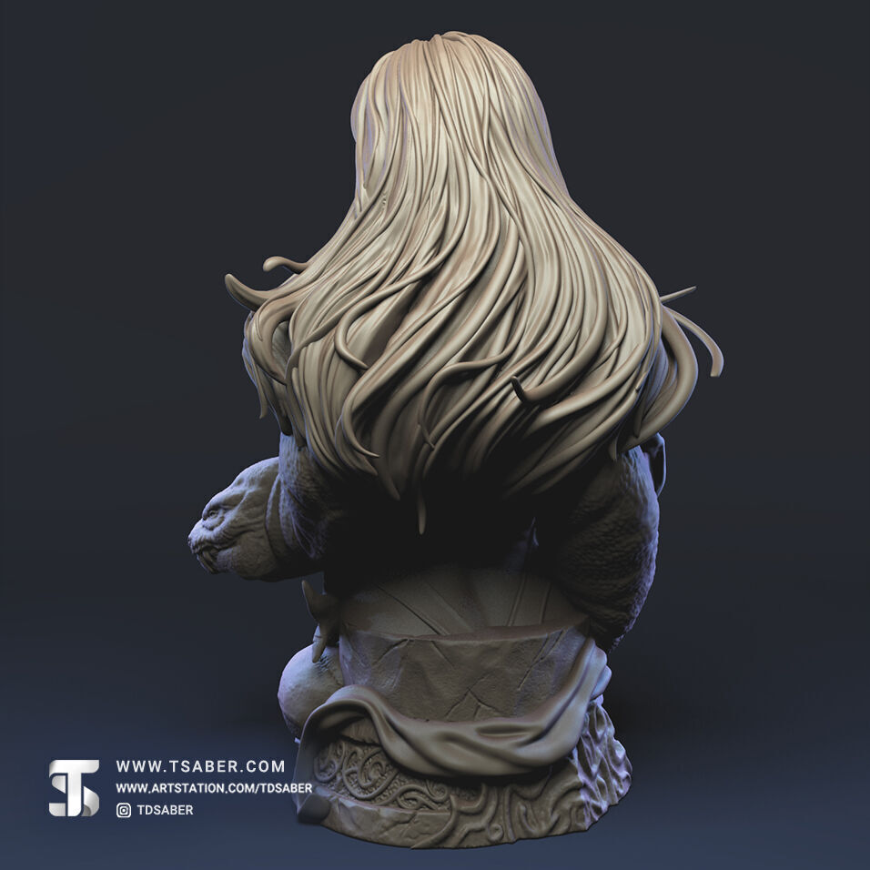 Vampirella Bust Standard 3D print model_3