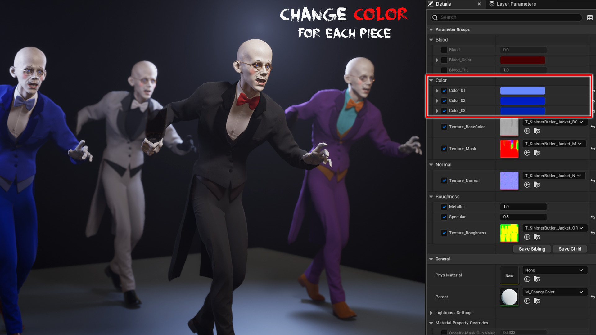 Trio Dolls Pack - Rigged and Animated Low-poly 3D model_31