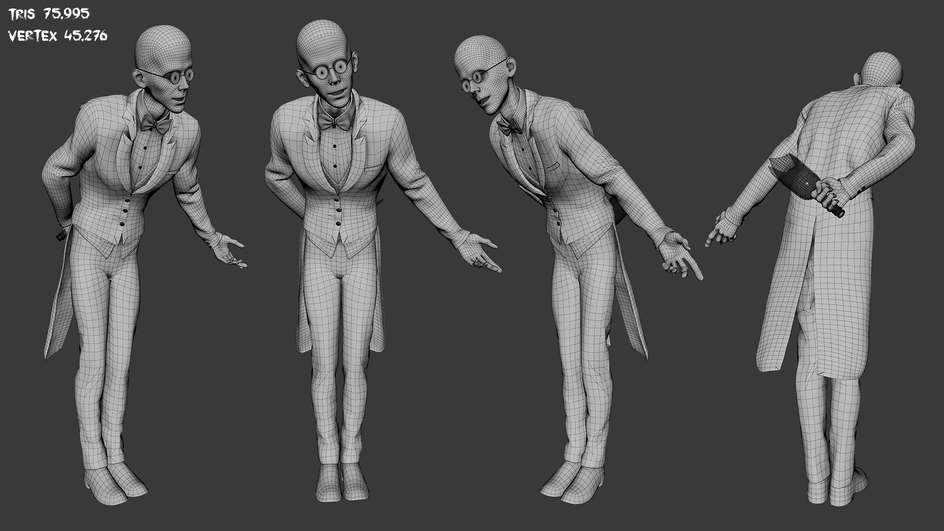 Trio Dolls Pack - Rigged and Animated Low-poly 3D model_45