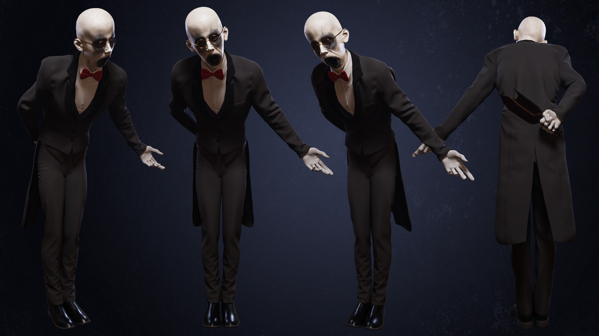 Trio Dolls Pack - Rigged and Animated Low-poly 3D model_36