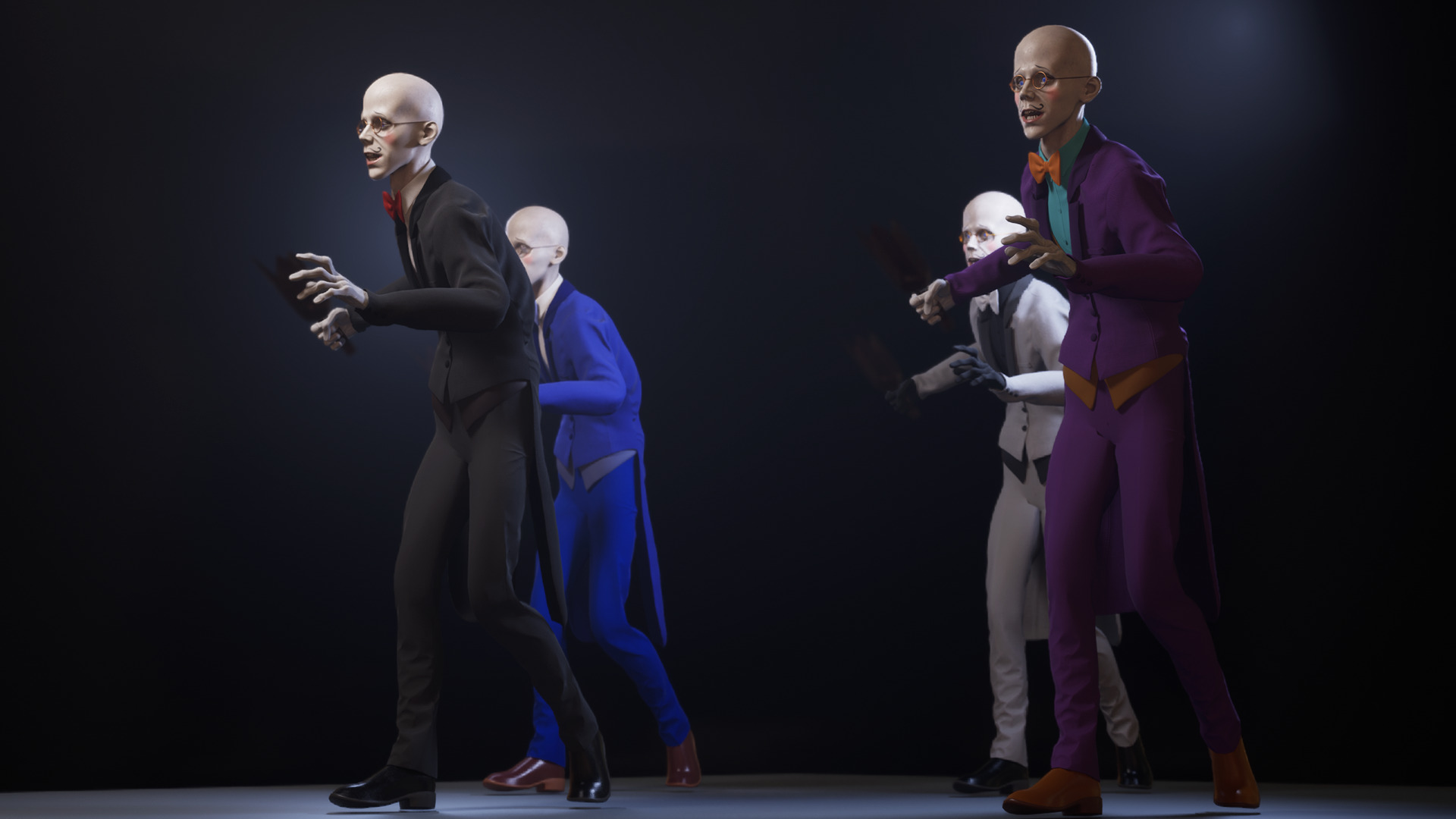 Trio Dolls Pack - Rigged and Animated Low-poly 3D model_33