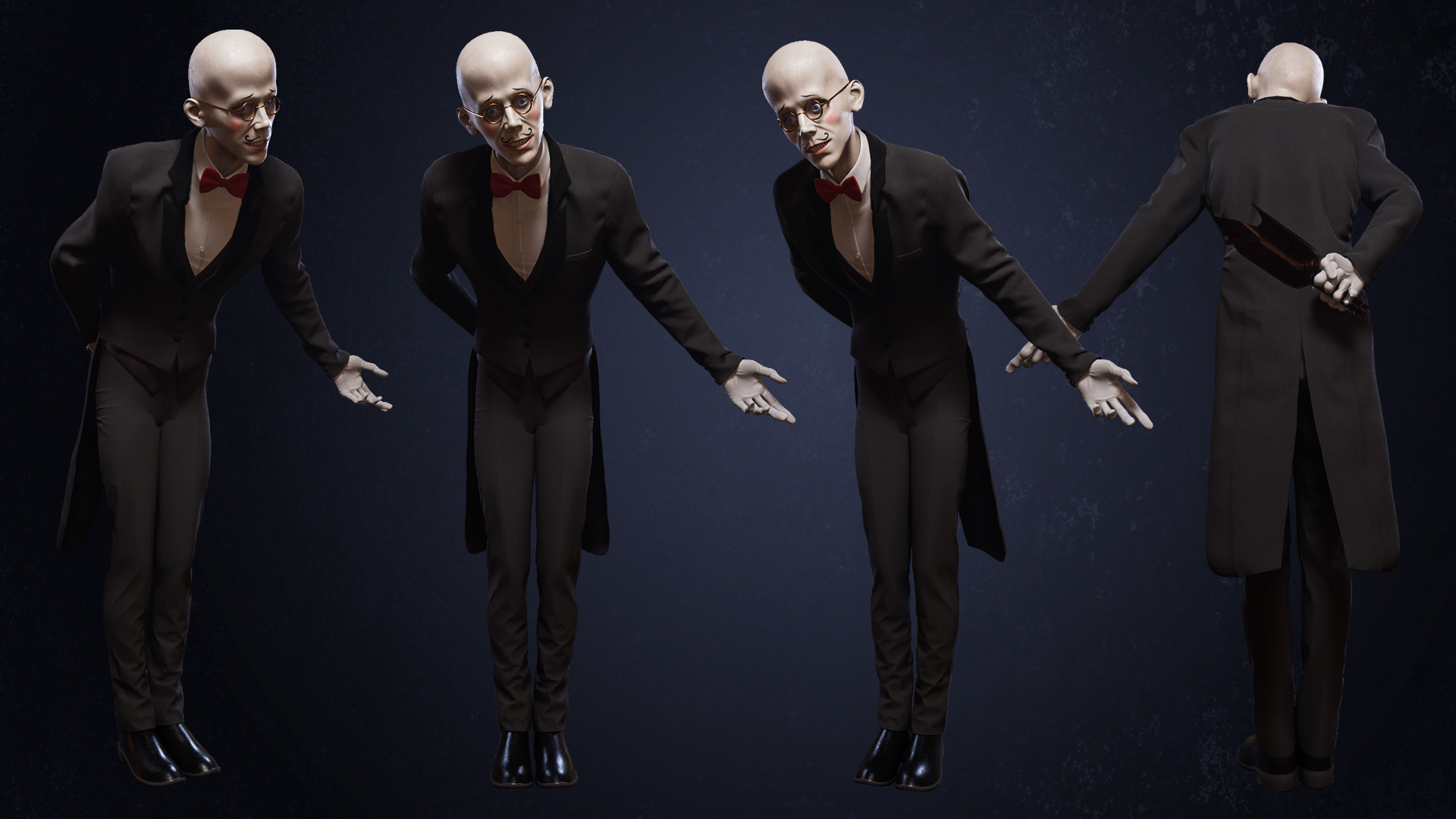 Trio Dolls Pack - Rigged and Animated Low-poly 3D model_6