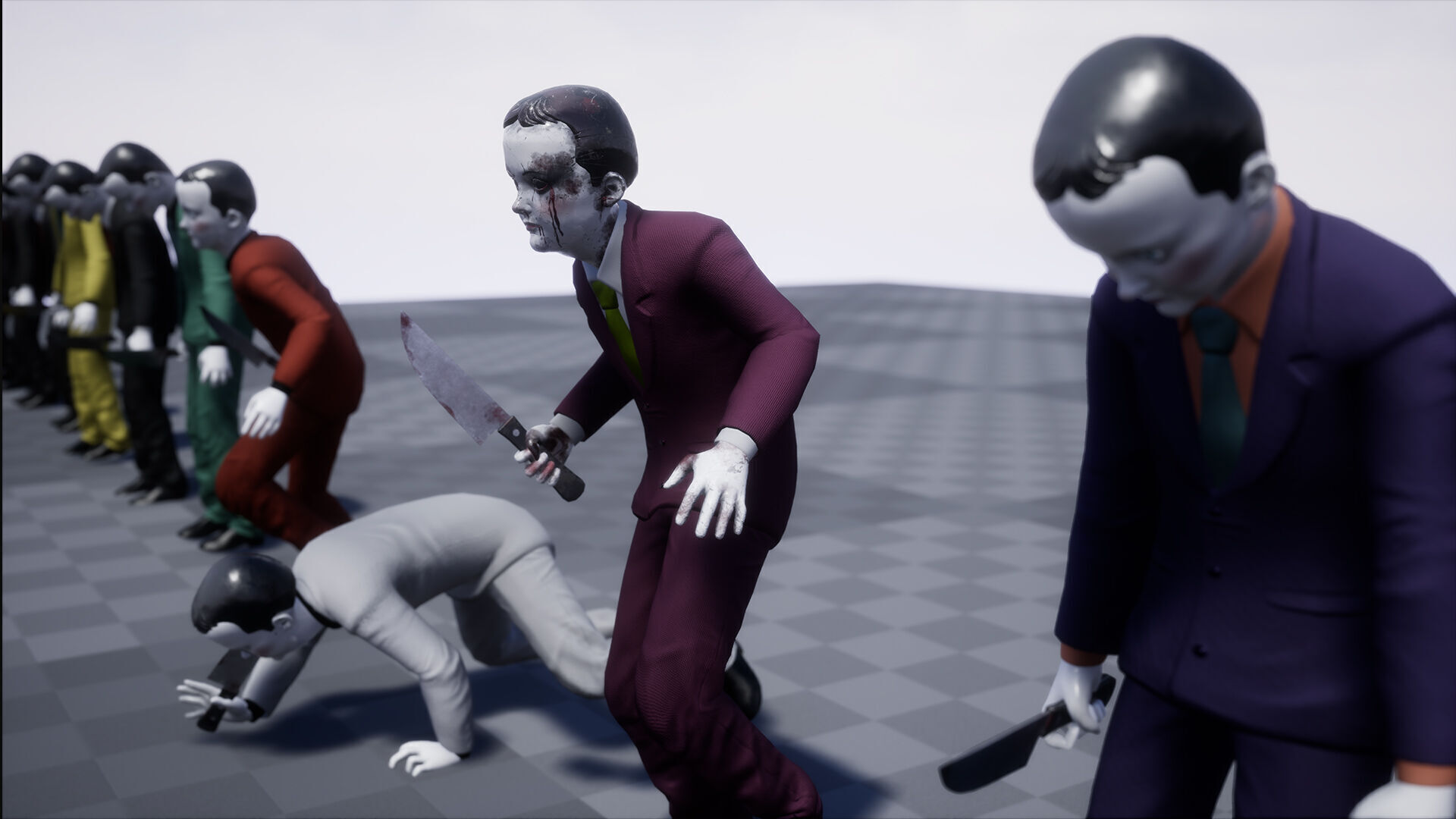 Trio Dolls Pack - Rigged and Animated Low-poly 3D model_10