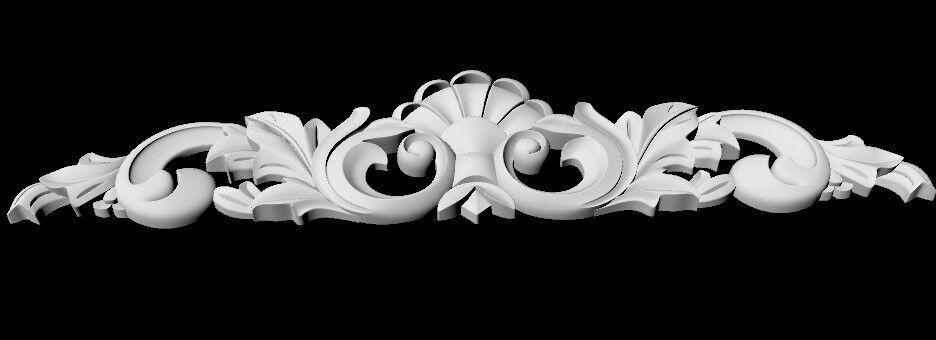 Central decor ornament for furniture 3D model_3