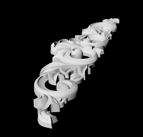 Central decor ornament for furniture 3D model_5