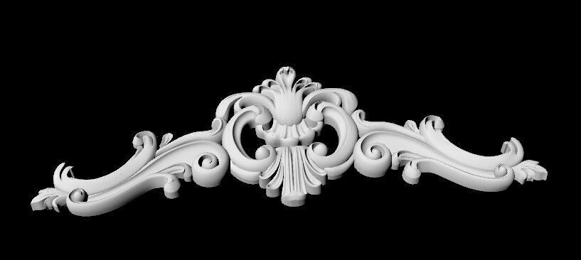 Central decor ornament for furniture 3D model_2