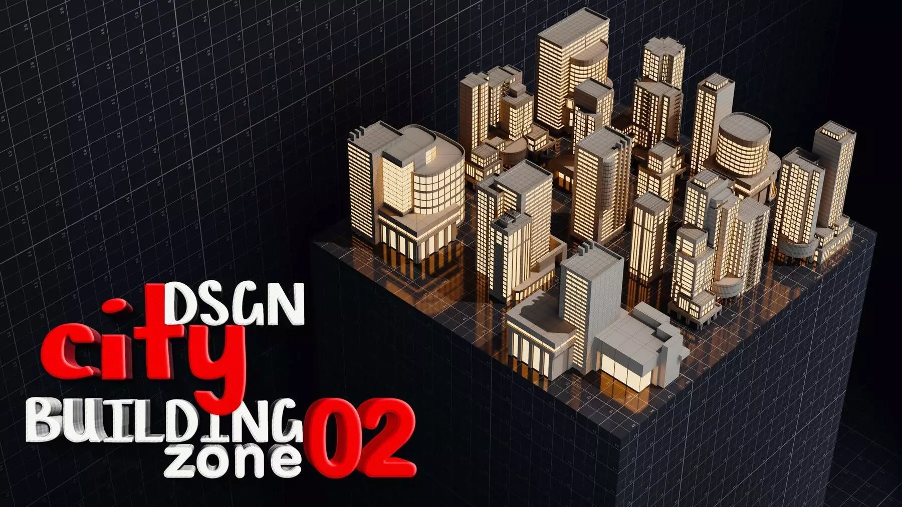 SimplePoly building KITBASH-Low-poly 3D model-Urban Vol 02 Low-poly 3D model_0