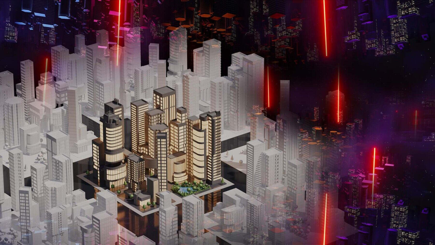 SimplePoly building KITBASH-Low-poly 3D model-Urban Vol 02 Low-poly 3D model_1