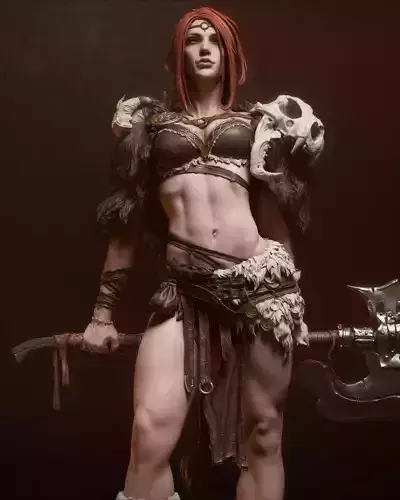 Barbarian Queen 3D Print