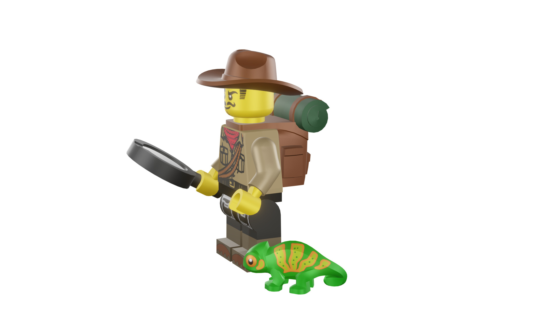 3D print minifigure - 71025-7 Jungle Explorer 3D print model_44