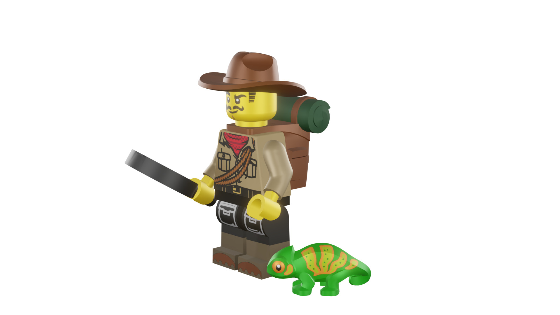 3D print minifigure - 71025-7 Jungle Explorer 3D print model_45