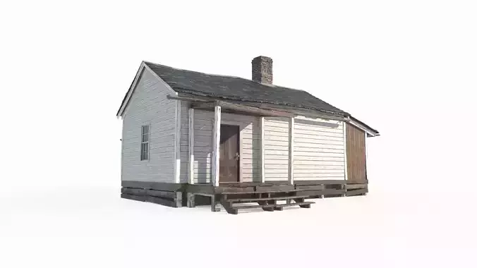 19th century connected residential buildings 3D model