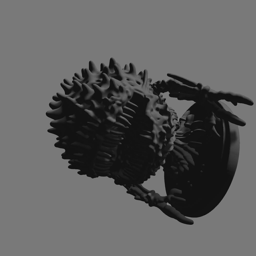 Tyranid Monster Egg Incense Holder 3D print model_2