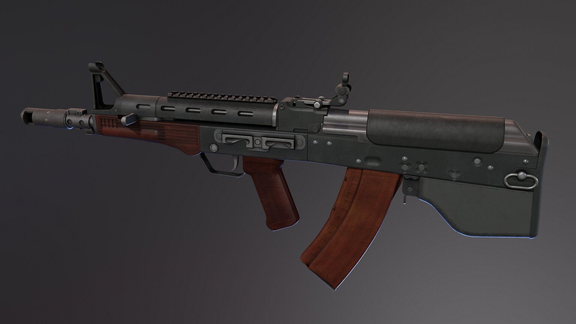 3D model Vepr Bullpup Rifle VR / AR / low-poly | CGTrader