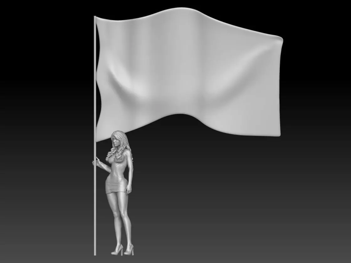 FORMULA ONE GIRL FLAG 1 2025 3D print model