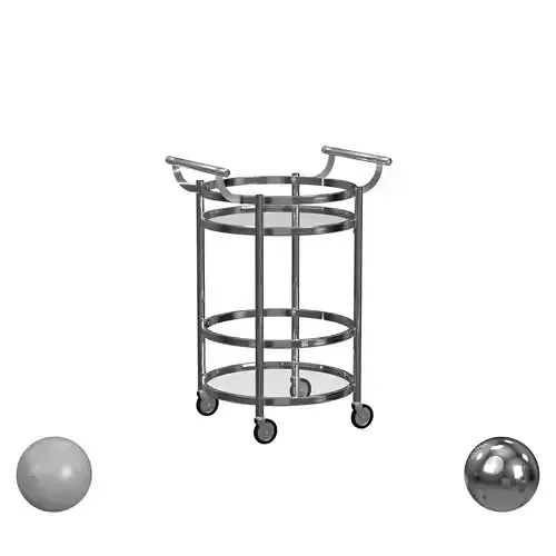 Sienna 2 Tier Round Bar Cart