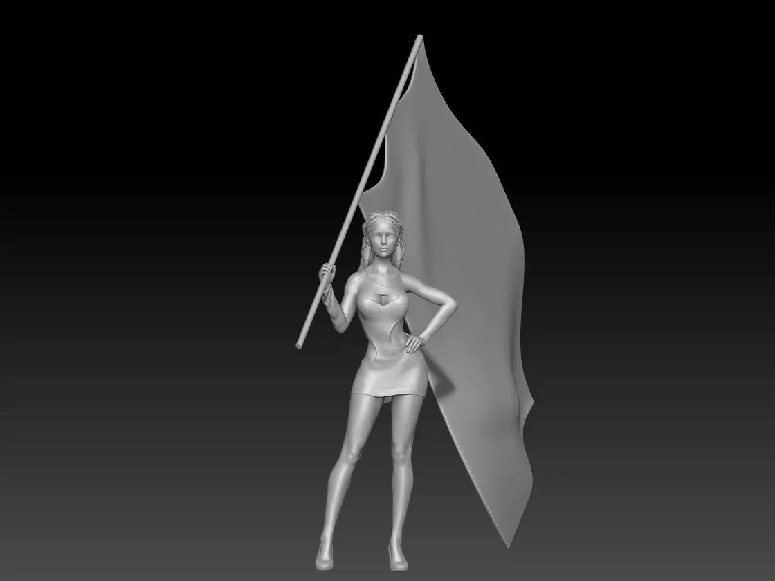FORMULA ONE GIRL FLAG 3 2025 3D print model_0