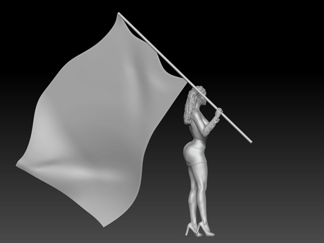 FORMULA ONE GIRL FLAG 3 2025 3D print model_3