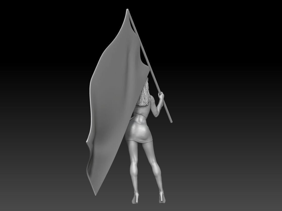 FORMULA ONE GIRL FLAG 3 2025 3D print model_2