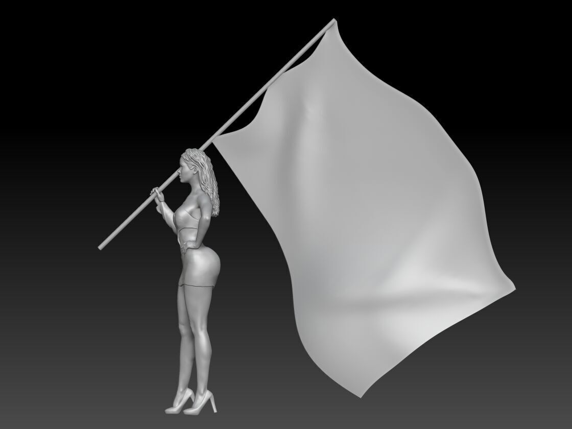 FORMULA ONE GIRL FLAG 3 2025 3D print model_1