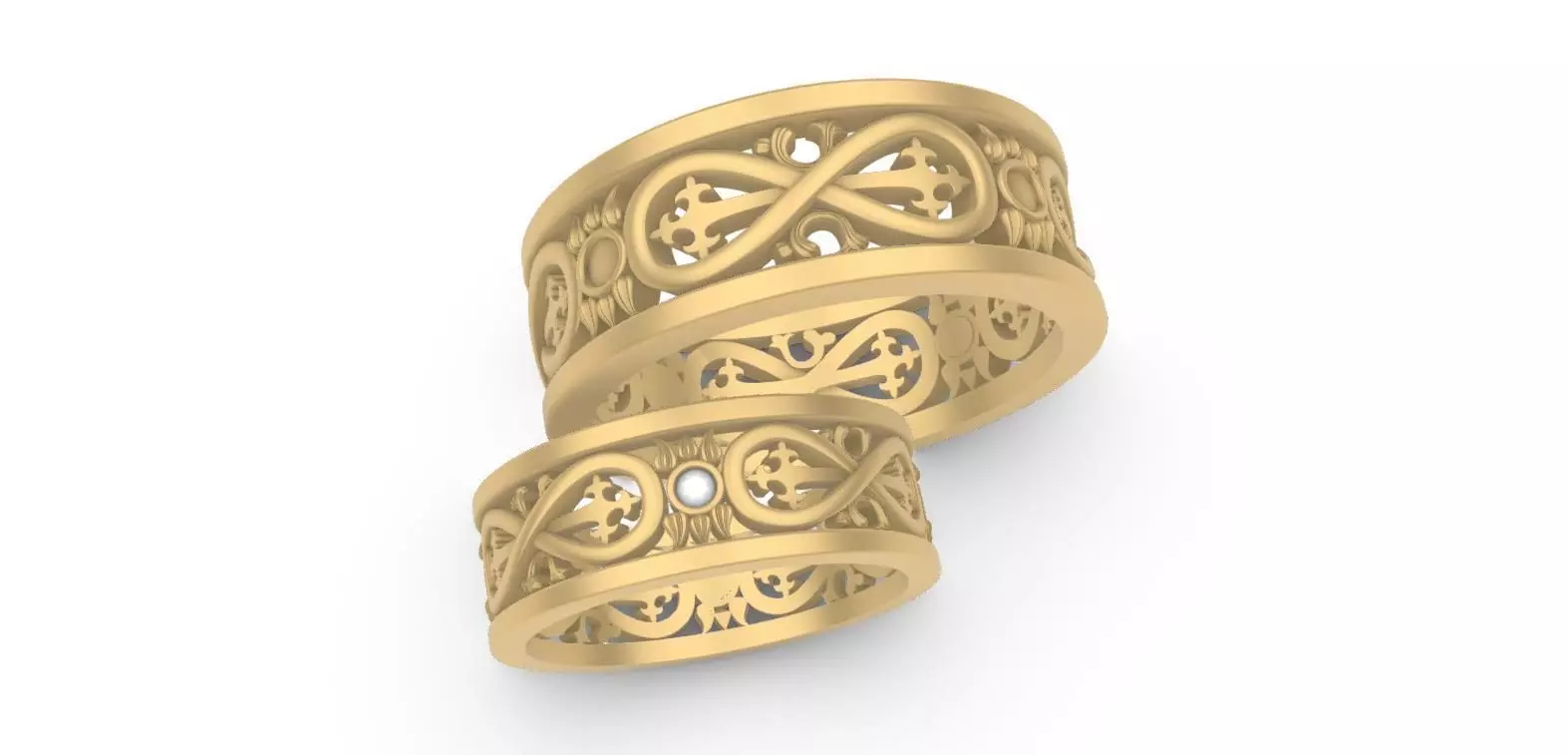 infinity rings 3D print model_0