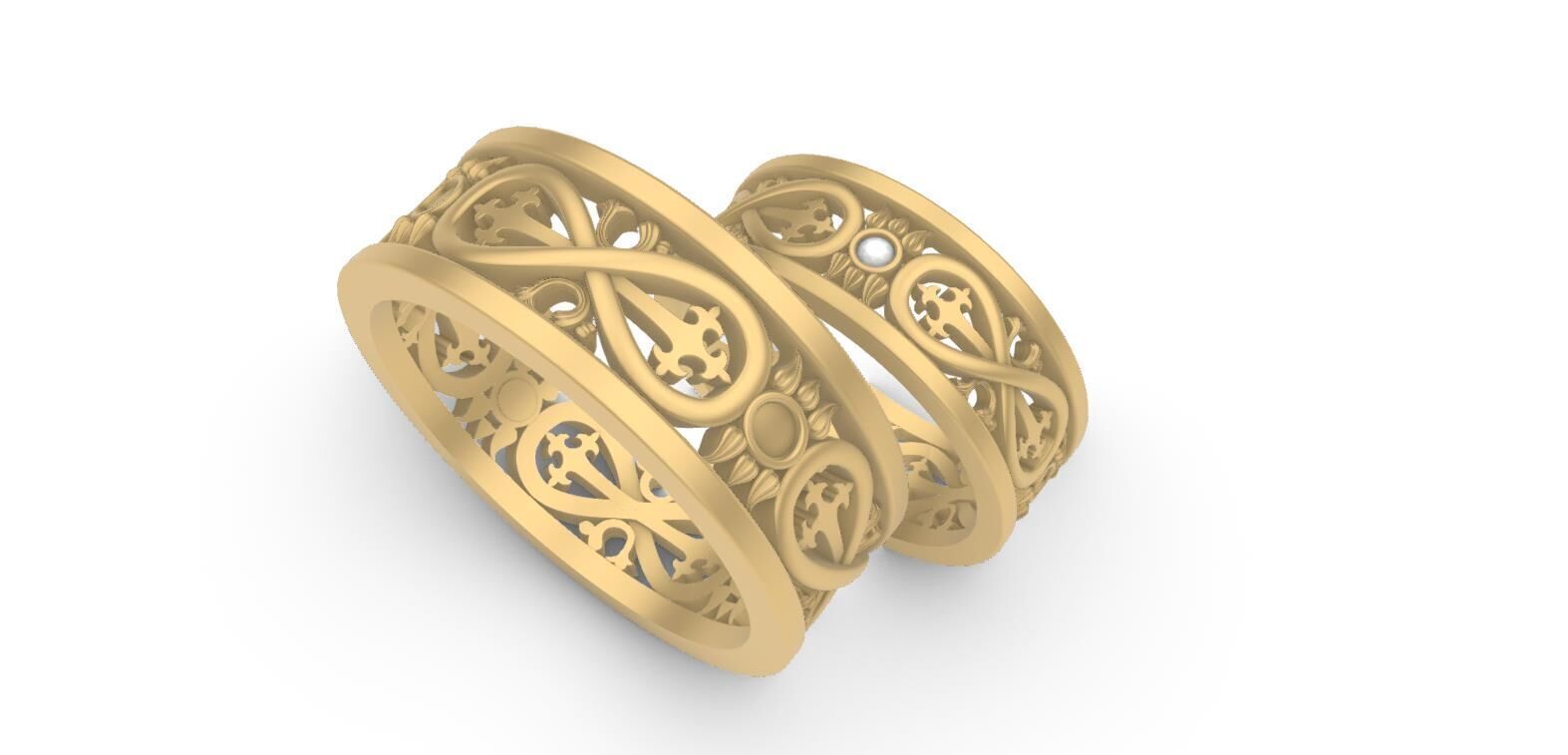 infinity rings 3D print model_2