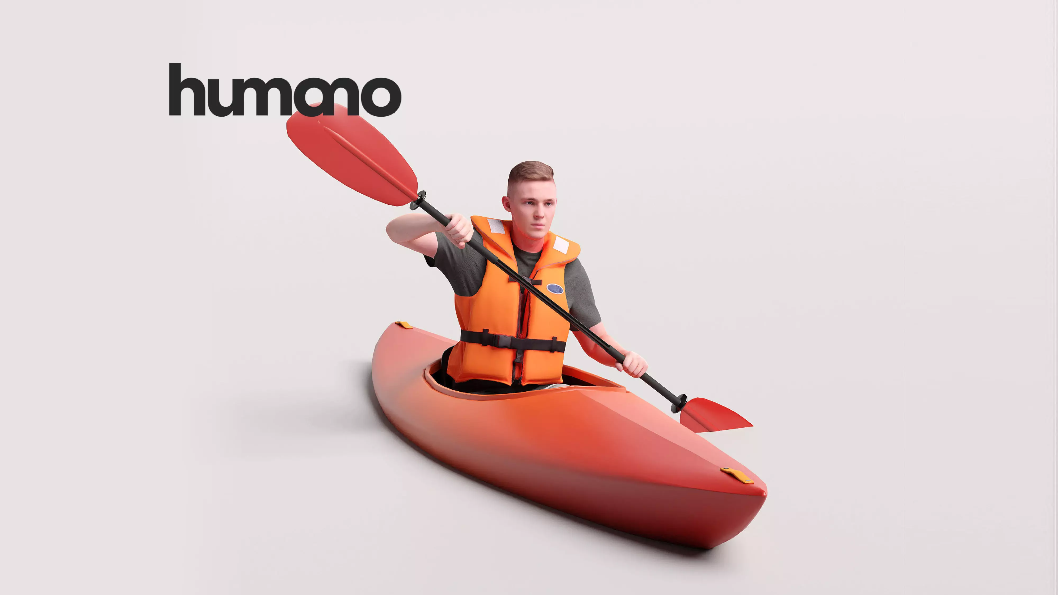 Humano Man kayaking -2505-035-1734 3D model_0
