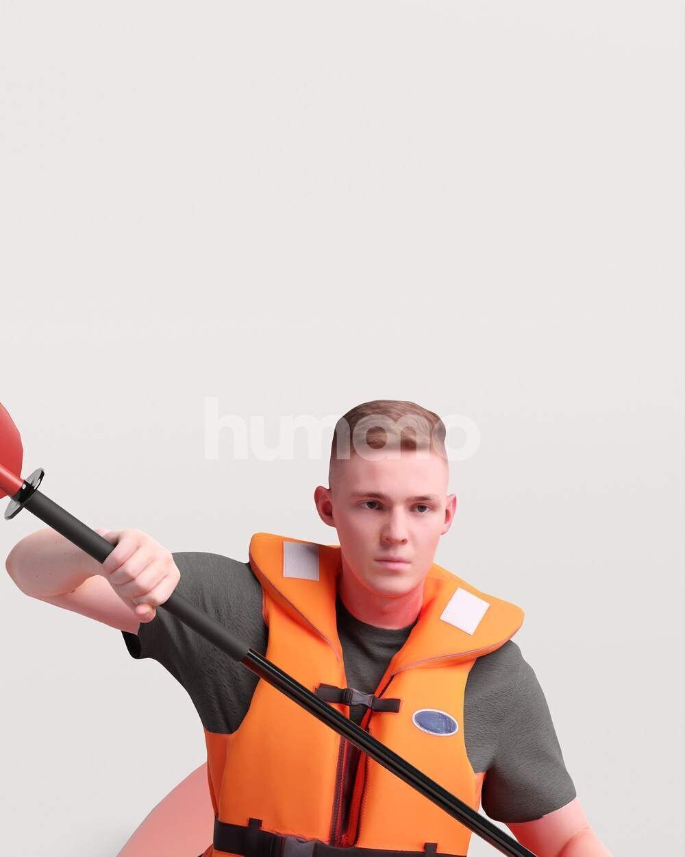 Humano Man kayaking -2505-035-1734 3D model_9