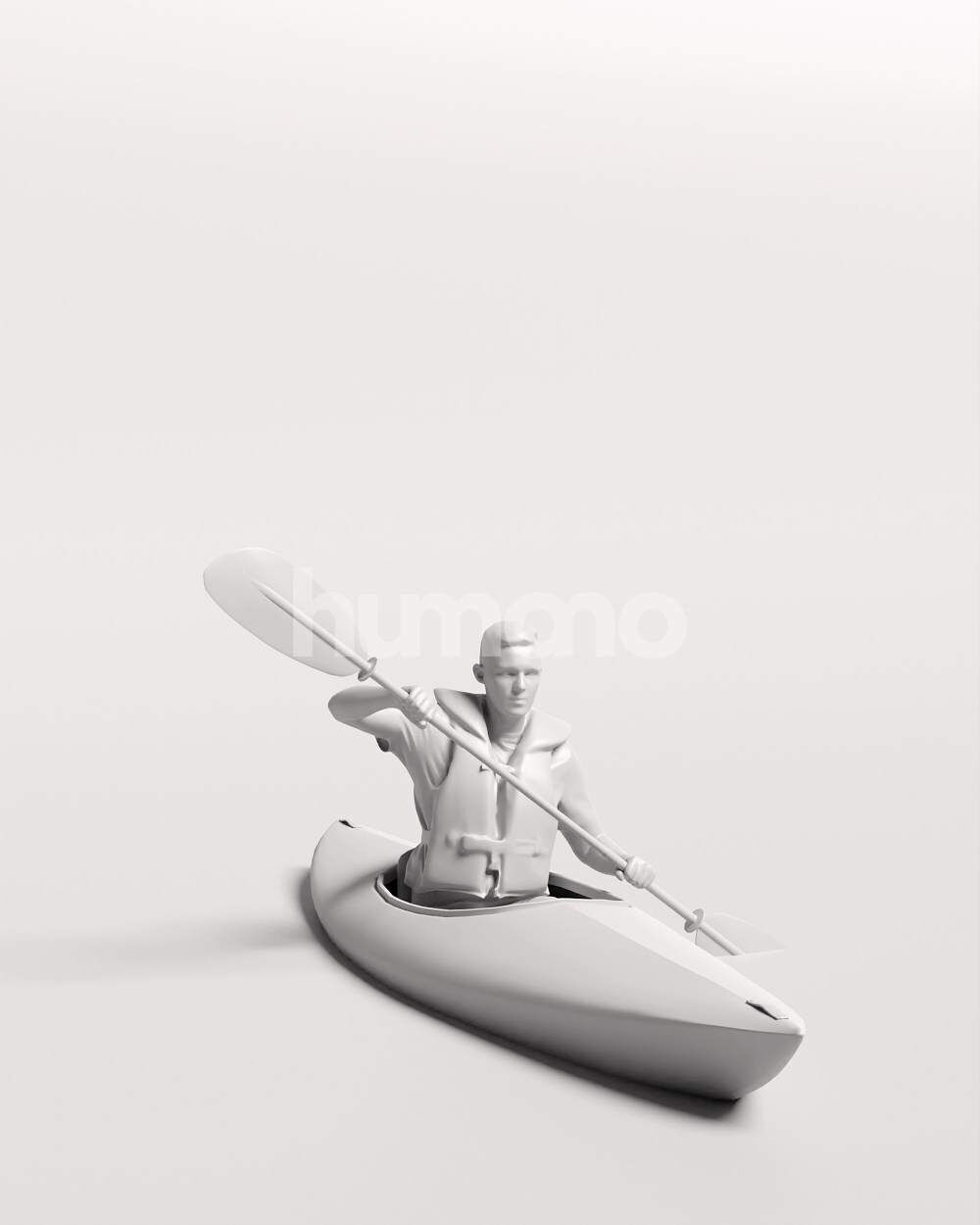 Humano Man kayaking -2505-035-1734 3D model_3