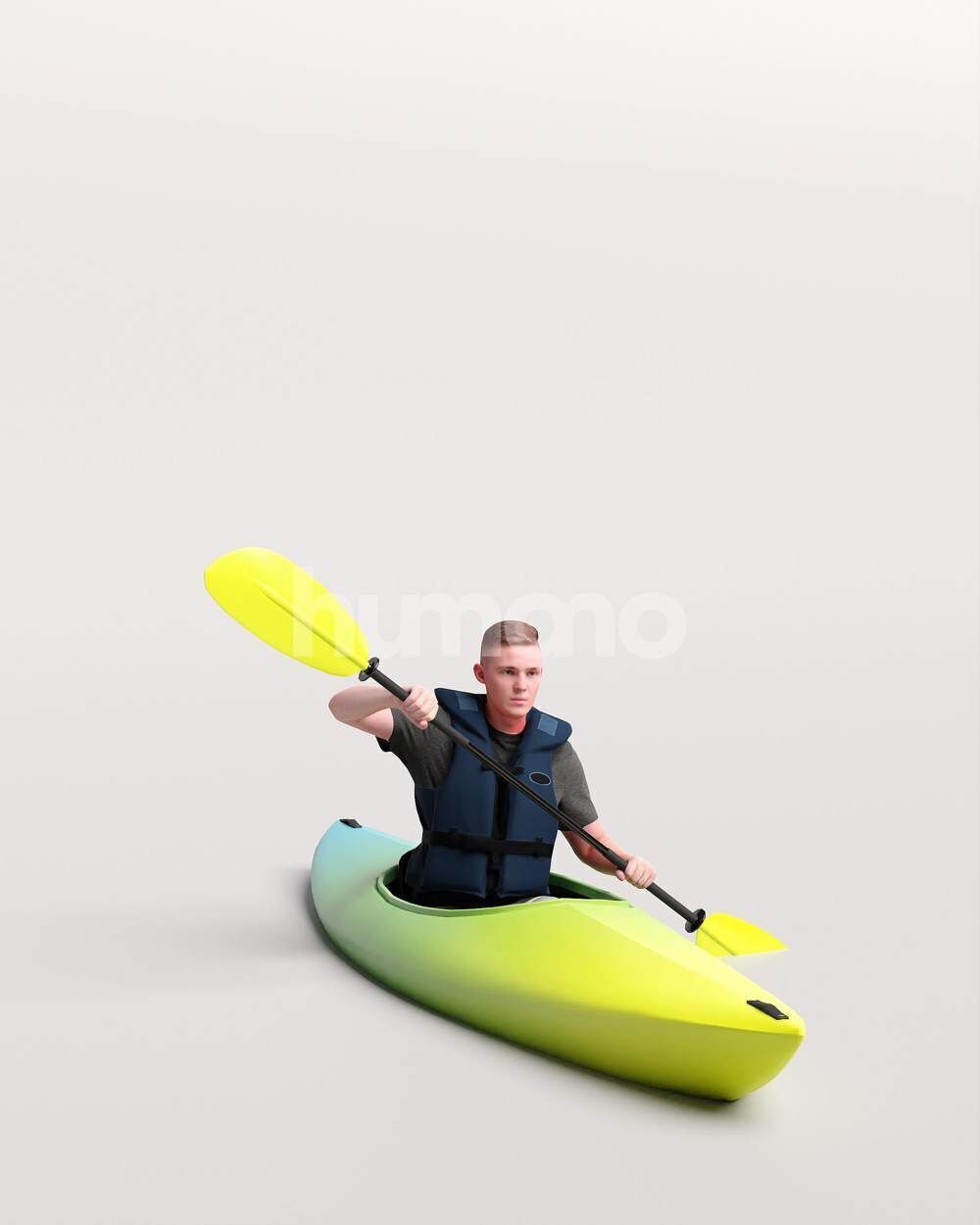 Humano Man kayaking -2505-035-1734 3D model_14