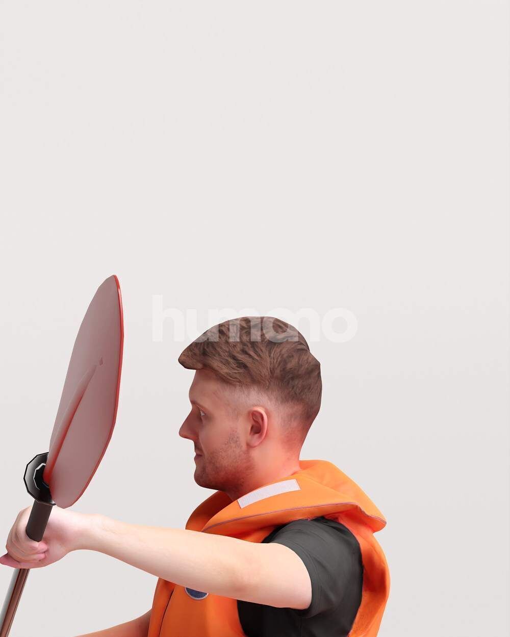 Humano Man kayaking -2505-034-1927 3D model_10